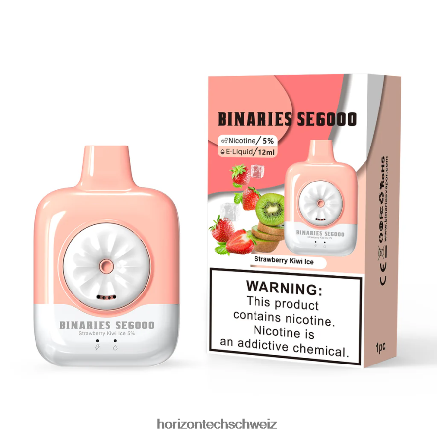 HorizonTech Binaries Cabin Einwegartikel, 12 ml - HorizonTech vape kit Erdbeer-Kiwi-Eis Z8VBR144