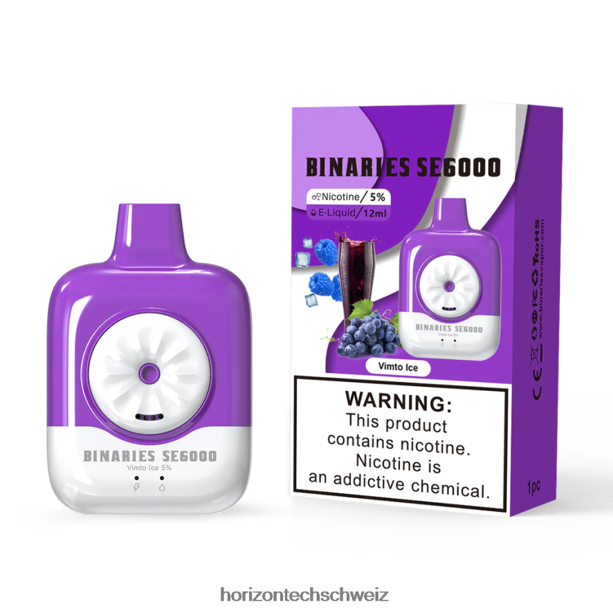 HorizonTech Binaries Cabin Einwegartikel, 12 ml - HorizonTech vape kit Vimto-Eis Z8VBR154