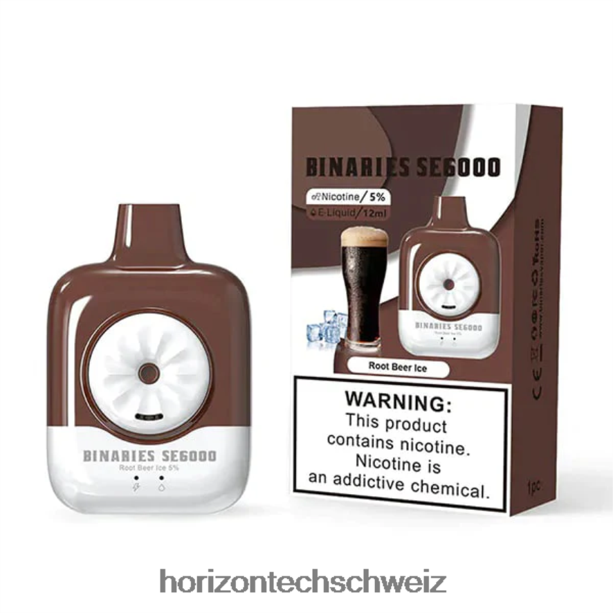 HorizonTech Binaries Cabin Einwegartikel, 12 ml - Horizon Tech company Wurzelbier-Eis Z8VBR156
