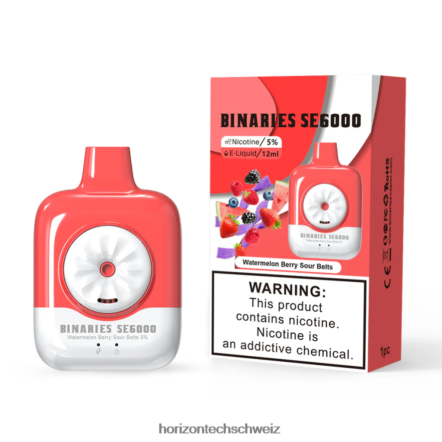 HorizonTech Binaries Cabin Einwegartikel, 12 ml - Horizon Tech vape coils Wassermelonen-Beeren-Sauer-Gürtel Z8VBR138
