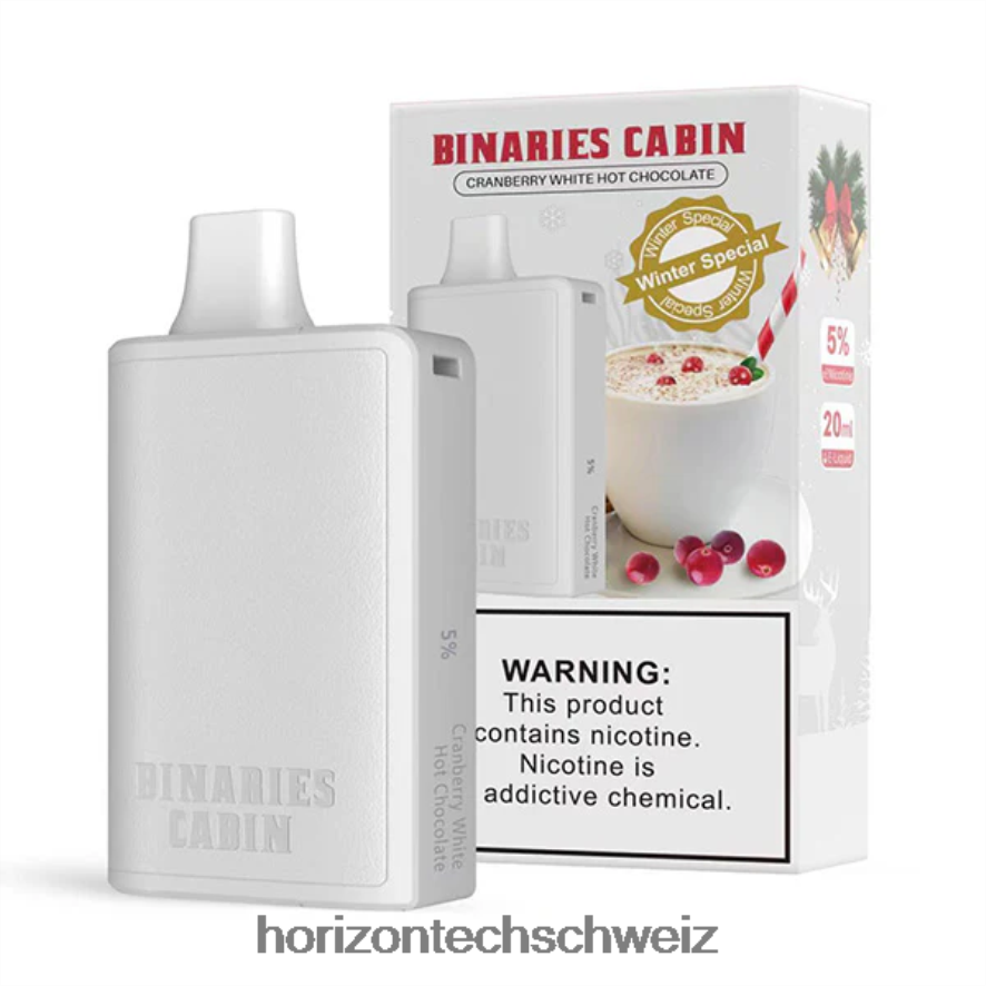 HorizonTech Binaries Cabin Einweg 20ml - HorizonTech Schweiz Cranberry-weiße heiße Schokolade Z8VBR80