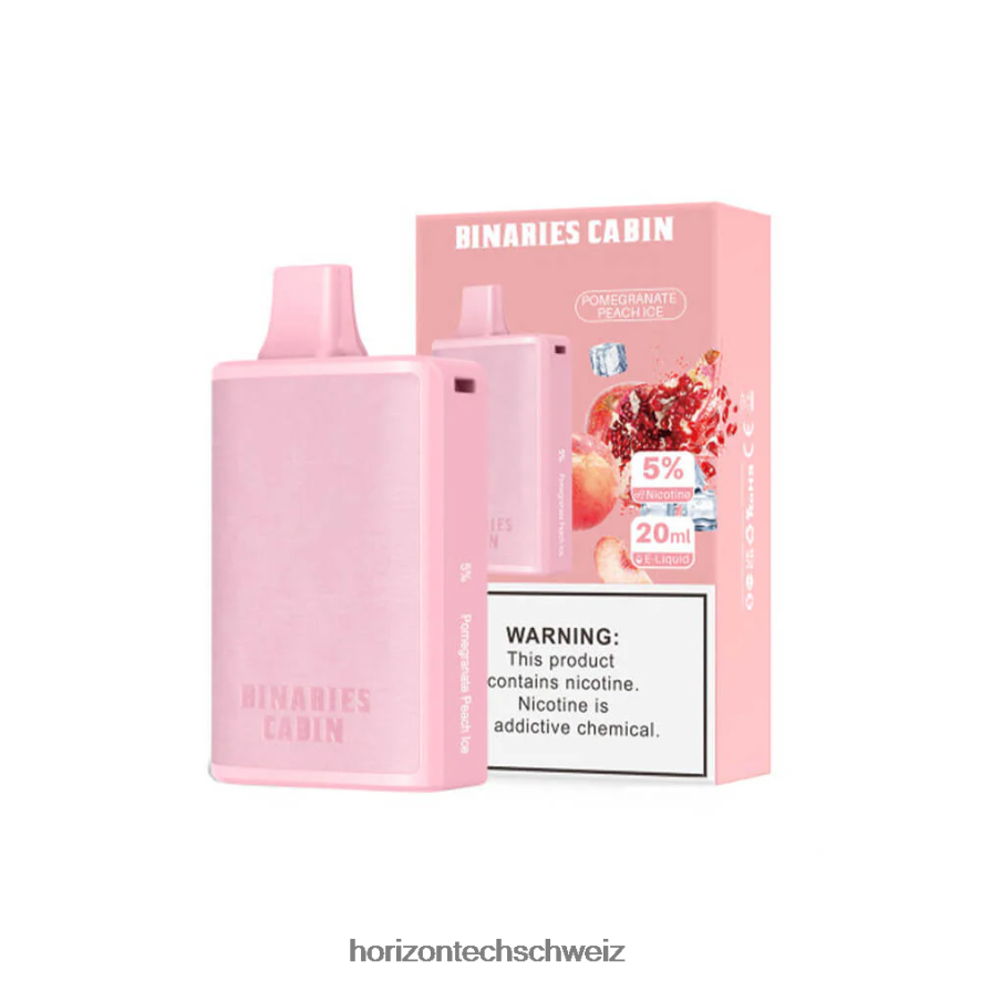 HorizonTech Binaries Cabin Einweg 20ml - HorizonTech disposable vape Granatapfel-Pfirsich-Eis Z8VBR85