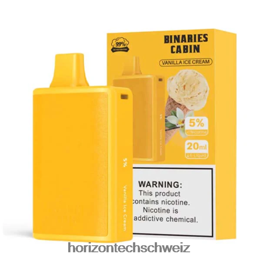 HorizonTech Binaries Cabin Einweg 20ml - Horizon Tech company Vanille-Eiscreme Z8VBR76