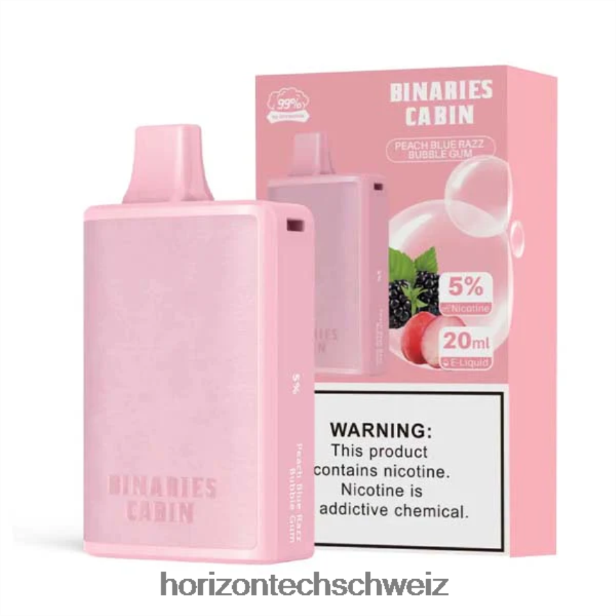 HorizonTech Binaries Cabin Einweg 20ml - Horizon Tech vape Pfirsichblauer Razz-Kaugummi Z8VBR77
