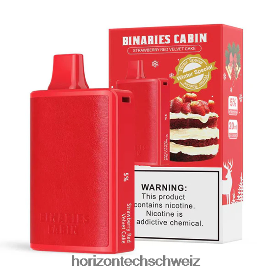 HorizonTech Binaries Cabin Einweg 20ml - Horizon Tech vape tank Erdbeerroter Samtkuchen Z8VBR79