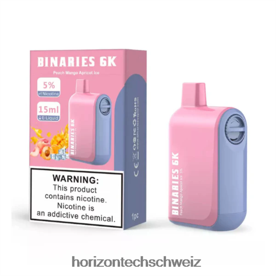 HorizonTech Binaries Cabin Einweg 15 ml - HorizonTech geneva Pfirsich-Mango-Aprikosen-Eis Z8VBR52