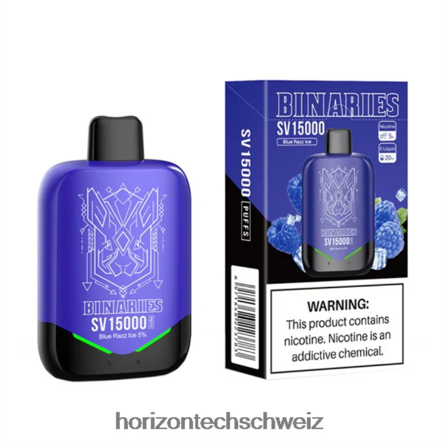 HorizonTech Binaries Cabin Einweg-Sv - Horizon Tech vape blaues Razz-Eis Z8VBR87