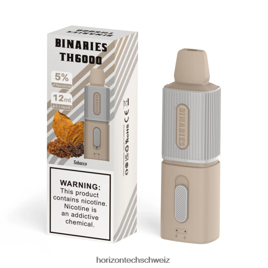 HorizonTech Binaries Cabin th6000 Einweg 12ml - HorizonTech Schweiz Tabak Z8VBR120