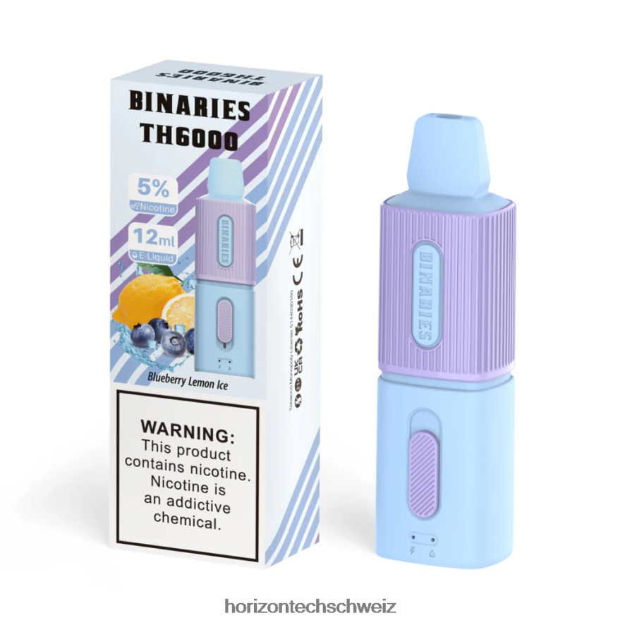 HorizonTech Binaries Cabin th6000 Einweg 12ml - HorizonTech disposable vape Blaubeer-Zitronen-Eis Z8VBR115