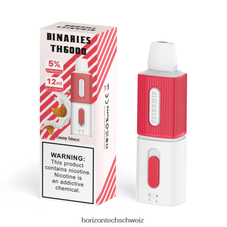 HorizonTech Binaries Cabin th6000 Einweg 12ml - HorizonTech geneva cremiger Tabak Z8VBR122