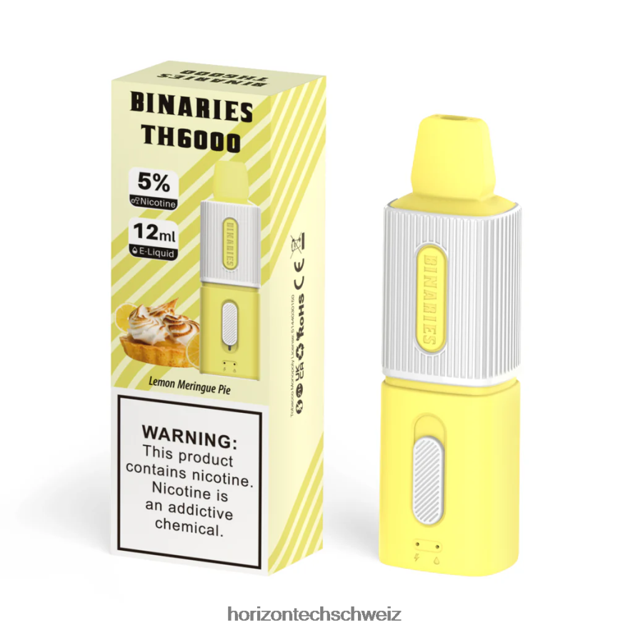 HorizonTech Binaries Cabin th6000 Einweg 12ml - HorizonTech vape Limonen Meringue Kuchen Z8VBR101