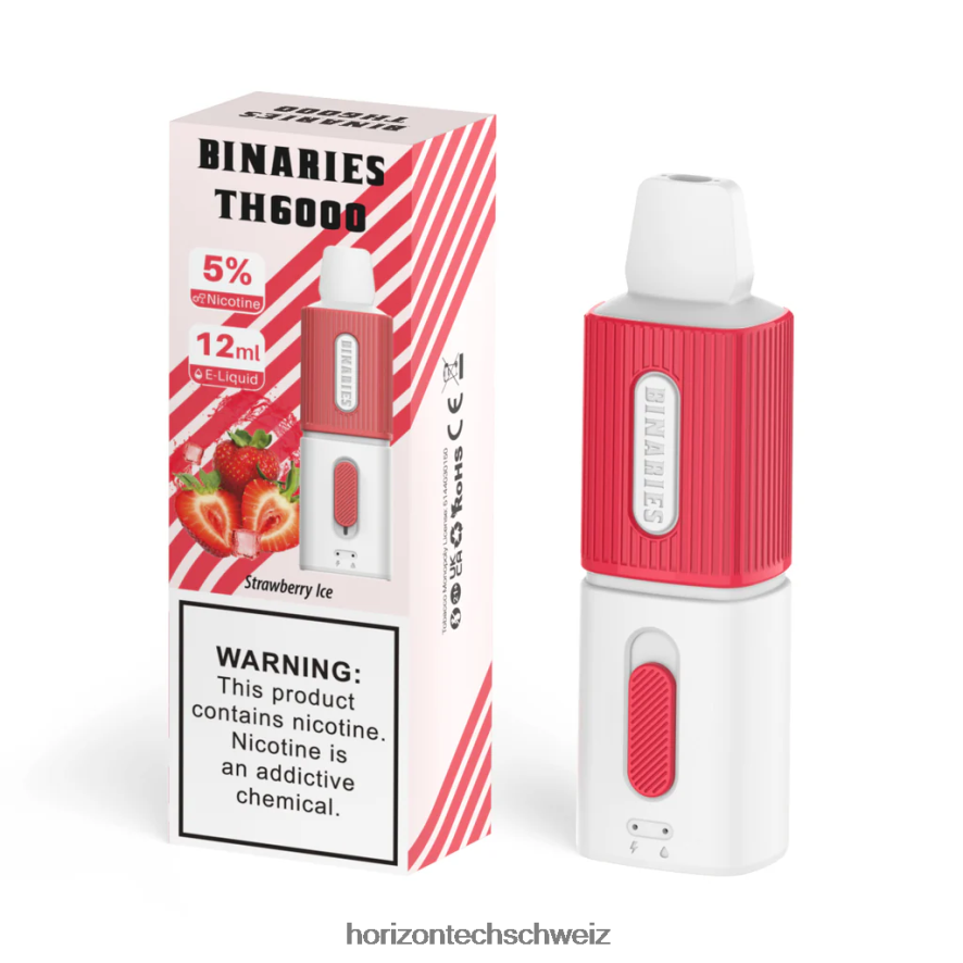 HorizonTech Binaries Cabin th6000 Einweg 12ml - HorizonTech vape kit Erdbeereis Z8VBR4