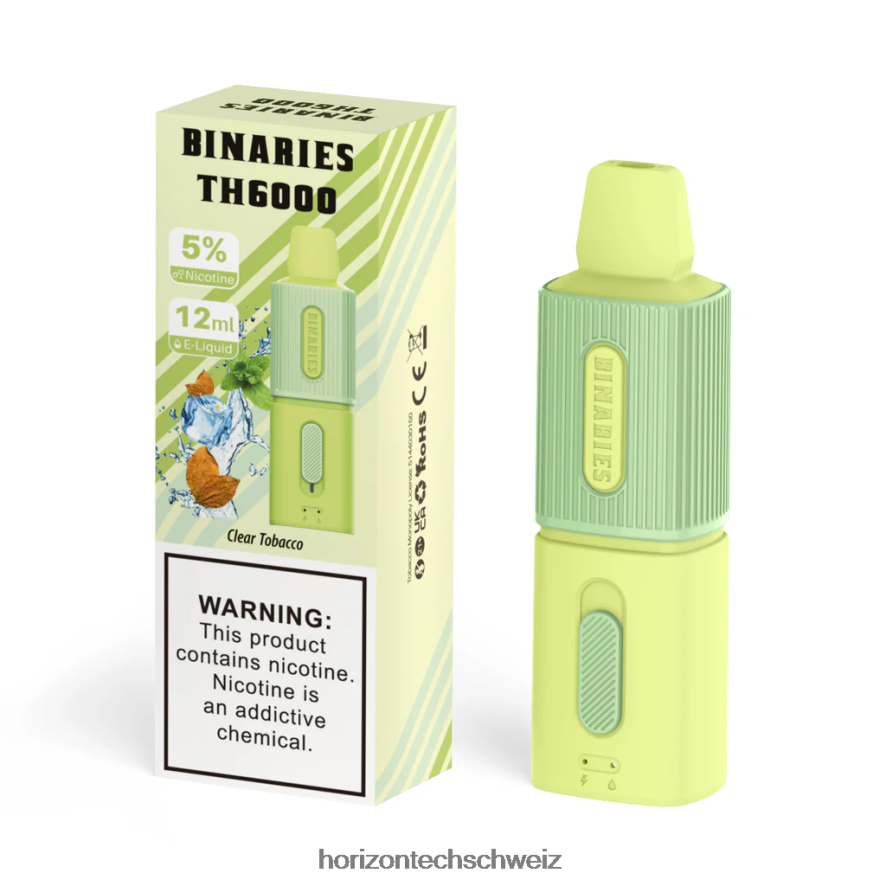 HorizonTech Binaries Cabin th6000 Einweg 12ml - HorizonTech vape klarer Tabak Z8VBR121