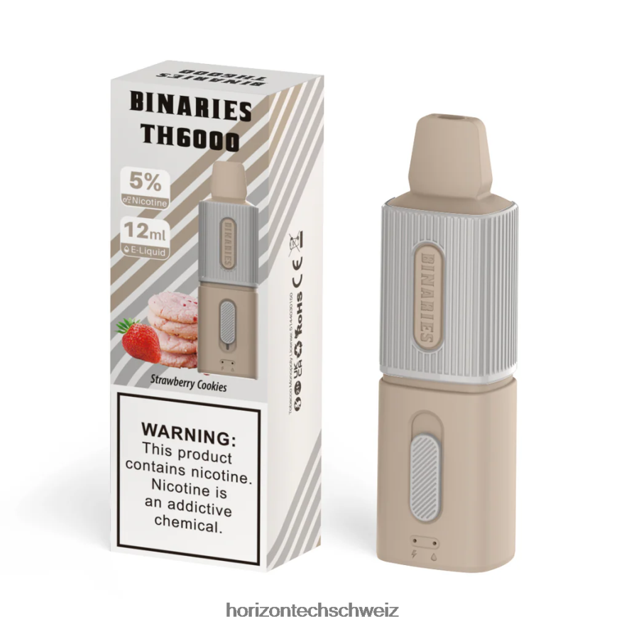 HorizonTech Binaries Cabin th6000 Einweg 12ml - Horizon Tech company Erdbeerkekse Z8VBR116
