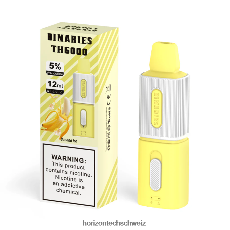 HorizonTech Binaries Cabin th6000 Einweg 12ml - Horizon Tech vape Bananeneis Z8VBR97