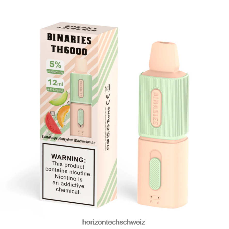 HorizonTech Binaries Cabin th6000 Einweg 12ml - Horizon Tech vape Cantaloupe-Honigtau-Wassermelonen-Eis Z8VBR107