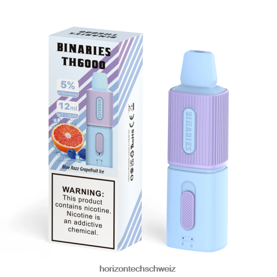 HorizonTech Binaries Cabin th6000 Einweg 12ml - Horizon Tech vape coils Blue Razz Grapefruiteis Z8VBR108