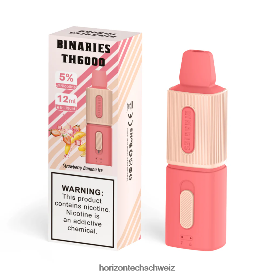 HorizonTech Binaries Cabin th6000 Einweg 12ml - Horizon Tech vape coils Erdbeer-Bananen-Eis Z8VBR98