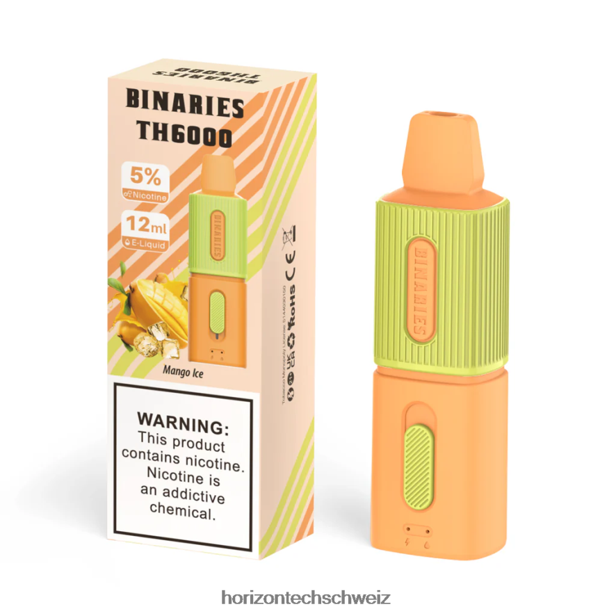 HorizonTech Binaries Cabin th6000 Einweg 12ml - Horizon Tech vape tank Mango-Eis Z8VBR99