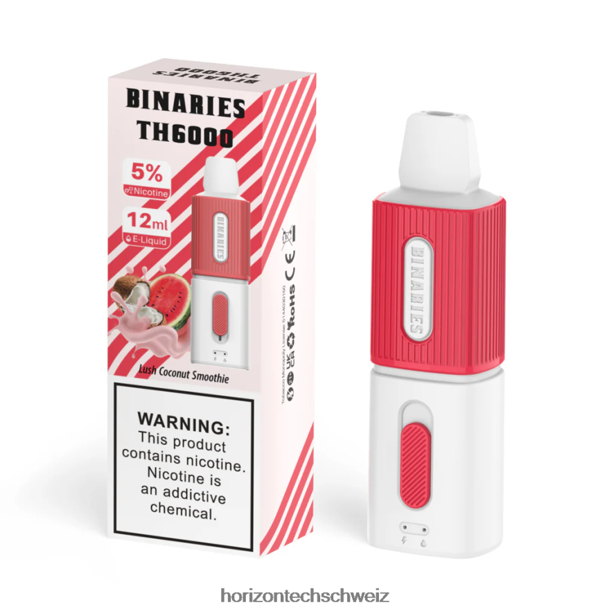 HorizonTech Binaries Cabin th6000 Einweg 12ml - Horizon Tech vape tank üppiger Kokos-Smoothie Z8VBR119